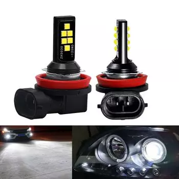SOCAL-LED LIGHTING 2x H11 H8 светодиодные противотуманные фары Advanced 3030 SMD яркие цветные дневные ходовые огни DRL лампы холодного белого цвета