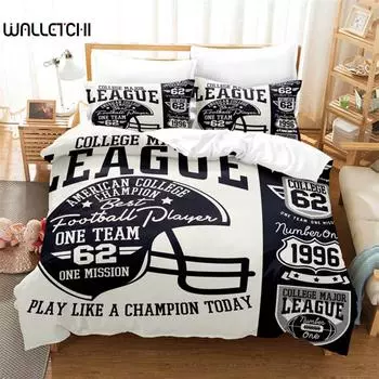 Soccer And Rugby Bedding Set Duvet Cover Set 3d Bedding Digital Printing Bed Linen Queen Size Bedding Set Fashion Design EU single(135x200cm)