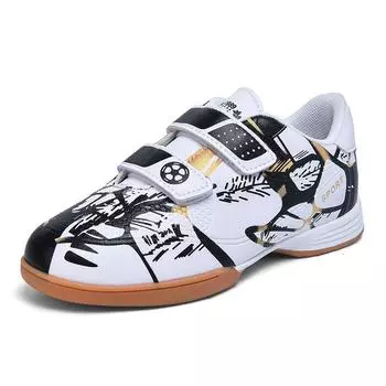 Soccer Shoes Assassin Flat Floor Flat Floor Cement Floor Indoor Floor Velcro Training Shoes Men s and Children s Cow Reinforcement Soles 27