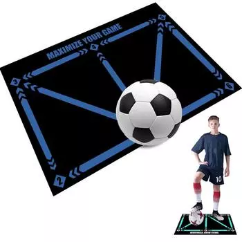 Soccer Trainer Wear Resistant Dribble Control Soccer Training Aid Mat One Size синий