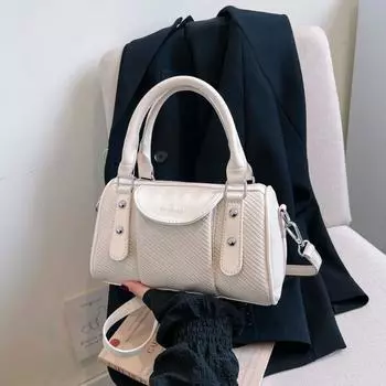 Сочетание цветов, нишевый дизайн, алфавитная сумка-мессенджер на плечо, модная сумка-подушка, женская универсальная сумочка с высоким чувством стиля белый