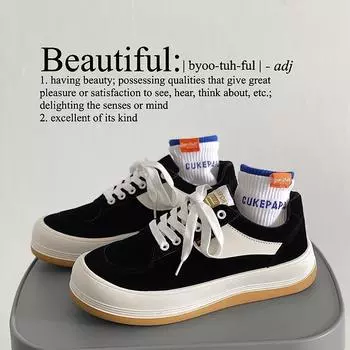 Сочетающиеся по цвету универсальные нейтральные туфли весна-осень корейская версия модные туфли для досок для студентов повседневная обувь обувь для пар 37