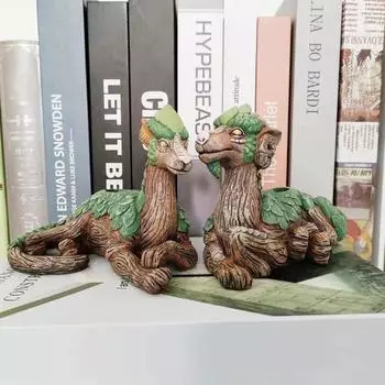 Сочная фигурка дракона, смола, садовая статуя дракона-хранителя, скульптура, украшение для дома и улицы, украшение, Рождественский подарок A