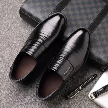 Социальная обувь для мужчин деловые кожаные повседневные туфли мужские официальные черные джентльменские 39 элегантные и классические костюмы офисная обувь 38