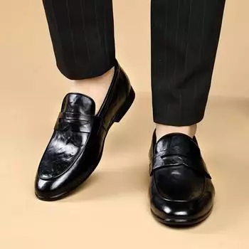 Социальная обувь для мужчин с круглым носком коричневые туфли мужские черные легитимные кожаные дешевые распродажа ликвидация элегантные и классические 39 38