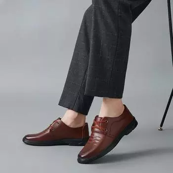Social Shoe Male Brown Round Toe Cowhide Black Men s Formal Shoes High Quality Fashion 39 Luxury Designer Legitimate Leather New 38