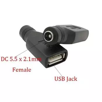 Socket DC Power Adapter USB 2.0 DC Power Converter Male Plug Socket Female Power Jack USB Conenctor USB female