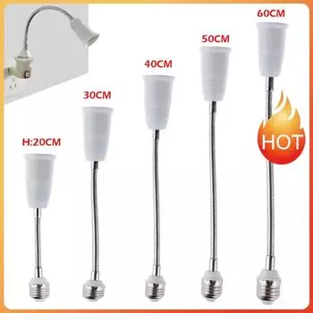 Socket E27 Flexible E27 Light Lamp Base Extender Bulb Adapter Converter Extension Light Holder Converter 20CM-60CM
