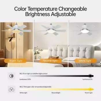 Socket Fan Light With Smart Remote control Ceiling Chandelier E27 LED Bulb Fan Lamp Cool Wind For Bedroom Living Room Lighting 40W&85-265V