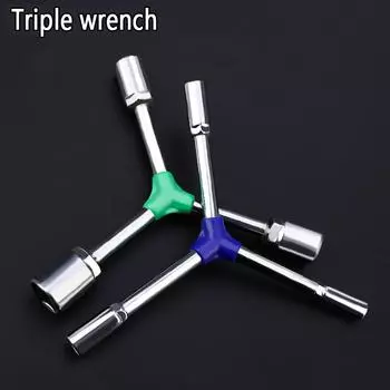 Socket Wrench Lengthening Y type Auto repair Manual MultifuncTional Labor-Saving Three-Way Wrench With Hexagonal Socket Wrench