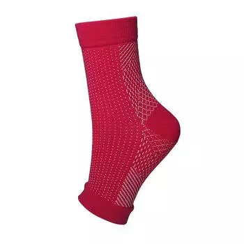 Socks Foot Ankle Open Toe Elastic Bandage Sleeve Tight Casual Socks Protective Socks Foot Sleeves L/XL-Rose Red