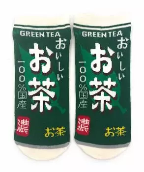 Socks Interesting Pattern Sneakers Length [Delicious Tea] 22-25cm 9792 (Dark Green) темно-зеленого