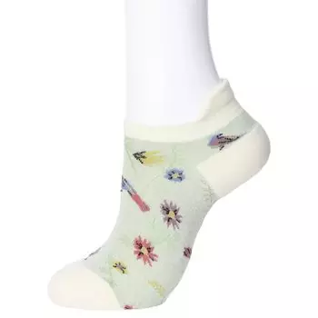 Socks JOE Sneaker length birdie tree pattern 4SC1398 Ivory ACCESSOIRES] [PAUL & ACCESSOIRES] слоновая кость