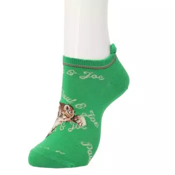 Socks JOE Sneaker length swinging nunette pattern 4SC1399 Green ACCESSOIRES] [PAUL & ACCESSOIRES] зелёный