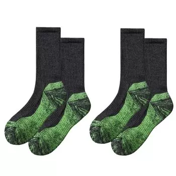 Socks Merino Wool 2 Pair Set Warm Wool Socks [MELCO] Men s 24cm~26cm Climbing/Outdoor Green/Gray