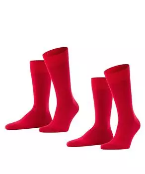 Socks Socks 2 Pack Dry Touch 14610 Happy 2P Socks to 8228 SCARLET [FALKE] Men s 39-42 [Authorized Product] 14610-AZ 39-42 (Equivalent 24.5-26.5cm)