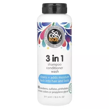 SoCozy, Kids, шампунь-кондиционер 3 в 1, 10,5 жидких унций (311 мл)