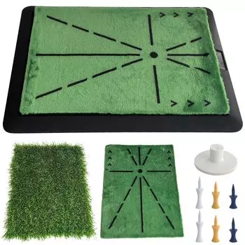Socpuro Golf Practice Practice Golf No Velcro Искусственная трава для замены 3 шт. Swing Practice Golf Shot Rubber For Practice Swing Mat, Swing,