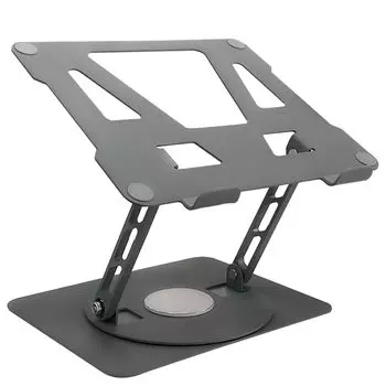 Socpuro Laptop Rotating Tablet Fits Inch Steel Adjustable Height and Perfect for PC Lecture and Improves Prevents Compatible with Macbook and Gray