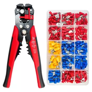 Socpuro Multi Wire Stripper Инструмент для зачистки проводов с клеммой 3 в 1 Простой обжимной инструмент для резки и зачистки проводов Инструмент для зачистки тонких и толстых проводов Многофункциональный