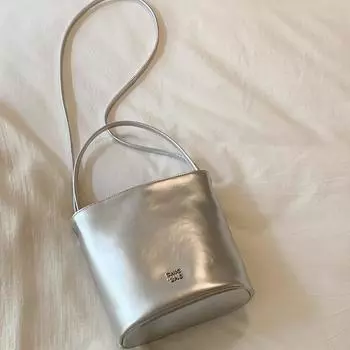 Soda bubble универсальная сумка-ведро женская летняя сумка в иностранном стиле маленькая переносная сумка-мессенджер серебряный