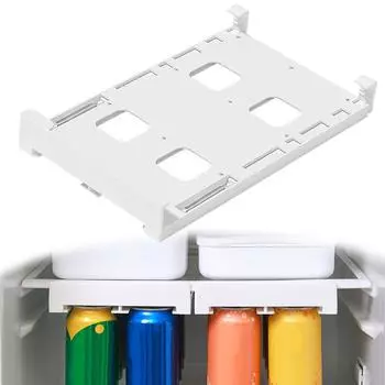 Soda Can Dispenser for Refrigerator Self-Pushing Drink Organizer Beer Pop Can Water Bottle Drink Dispenser Reusable Drink