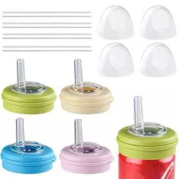 Soda Can Lids with Straw Tight Seal Reusable Can Covers BPA-Free Can зелёный