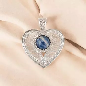Sodalite Gemstone 925 Sterling Silver Jewelry Handcrafted Pendant 1.4 For Women CP-15-27