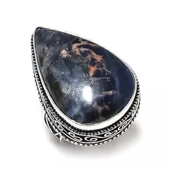 Sodalite Gemstone Handmade 925 Sterling Silver Gift Jewelry Ring Size 7 w8U05