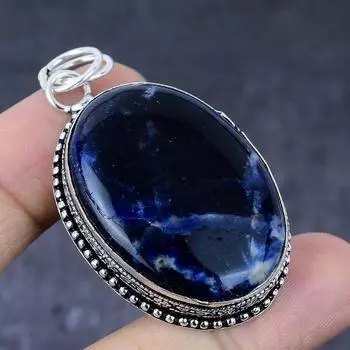 Sodalite Gemstone Handmade 925 Sterling Silver Gift Jewelry Pendant 2.29 p4d82