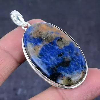 Sodalite Gemstone Handmade 925 Sterling Silver Gift Jewelry Pendant 2.29 a8L10