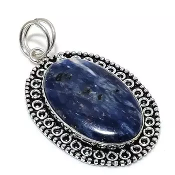 Sodalite Gemstone Handmade 925 Sterling Silver Jewelry Pendant 2.60 c7A34