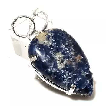 Sodalite Gemstone Handmade 925 Sterling Silver Jewelry Pendant 1.97 J3R87