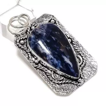 Sodalite Gemstone Handmade 925 Sterling Silver Jewelry Pendant 2.40 i1b15