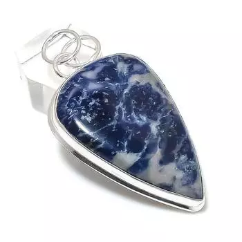 Sodalite Gemstone Handmade 925 Sterling Silver Jewelry Pendant 2.36 m7m99