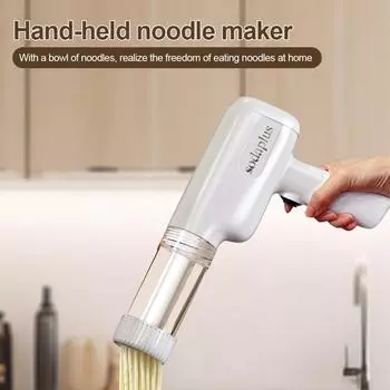 Sodaplus Автоматическая машина для приготовления пасты Ручная электрическая лапшерезка 6-в-1 Беспроводная портативная белый