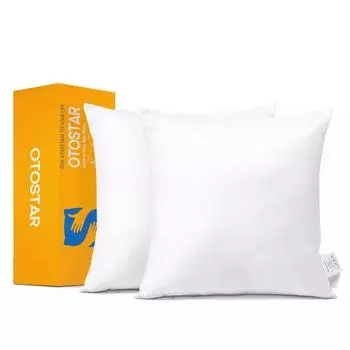 Содержимое подушки Otostar 45x45 см Набор из 2 подушек телесного цвета Мягкая пушистая квадратная подушка Внутреннее содержимое Основная часть Застегивается на молнию Может быть наполнена полиэстером Квадратная однотонная