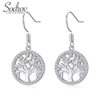 Sodrov модные классические серьги-капли «Дерево жизни» натуральные серьги ювелирные изделия милые серьги для женщин