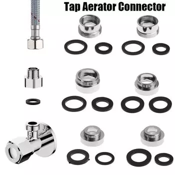 Соединитель аэратора для крана с шайбой и внешней резьбой Адаптер для экономии воды Адаптер аэратора для кухонного крана Аксессуары для очистителя воды