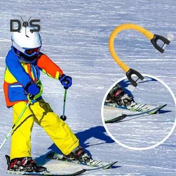 Соединитель для лыжного наконечника, лыжный клин, соединитель для сноуборда, помощь в обучении катанию на лыжах для начинающих и любителей катания на лыжах чёрный