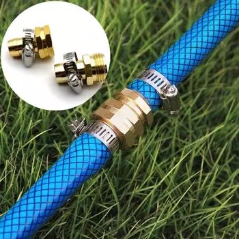 Соединитель для садового шланга 3/4-5/8 с зажимом, подходит для фитингов садового шланга 3/4 или 5/8, прочный соединитель для обслуживания