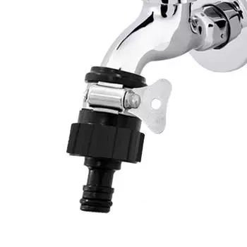 Соединитель для шланга для крана ABS, не пропускающий воду, адаптер для крана, быстроразъемное соединение, препятствующее пропаданию капель чёрный