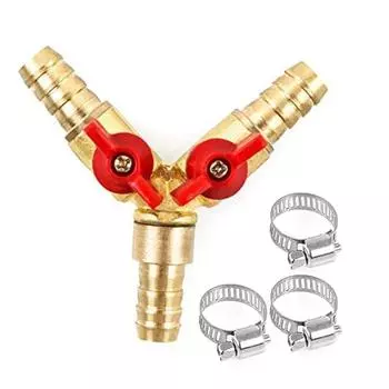 Соединитель для шланга с кольцевым зажимом из нержавеющей стали, 3-ходовой шаровой кран, воздушный для столярных работ, соединитель для шланга, вода, газ, Y-образный разветвитель 8mm