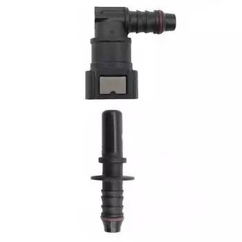 Соединитель для топливного шланга, черный, коленчатый, соединитель для топливного шланга, внутренний диаметр шланга 8 мм, быстросъемный соединитель, аксессуары CHINA