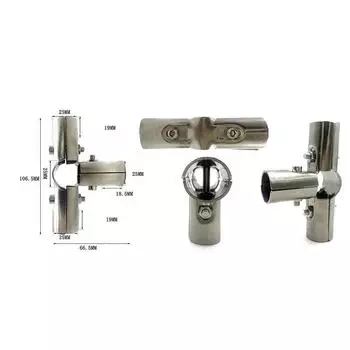 Соединитель для труб из нержавеющей стали для хомута для труб диаметром 25 мм, более прочный, не ржавеет, подходит для демонстрации одежды своими руками, очень прочный