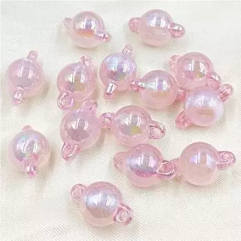 Соединитель Круглый Браслет из Бусин 10 шт. DIY Материал Аксессуары УФ Тонкие Мигающие Ювелирные Изделия Креативные Двойные Отверстия Для Ушей Ожерелье Ручной Работы Подвески оранжевый