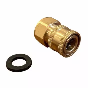 Соединительная муфта One Touch для моек высокого давления совместима с позволяет устанавливать и снимать шланг высокого давления для моек высокого давления одним нажатием. золотистый