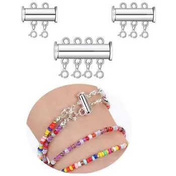 Соединительная пряжка из сплава, застежка для ожерелья, скользящий замок, соединитель для ожерелья, многорядная застежка для ювелирных изделий, помощник в рукоделии A золотистый