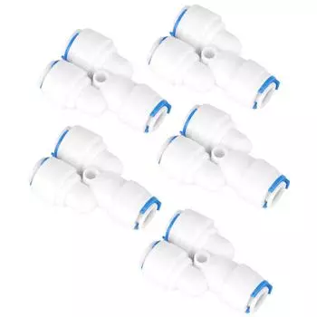 Соединительное соединение труб из ПЭ для фитинга водопроводной трубы (702Y G1/4 Y-образный тройник 5 шт.)