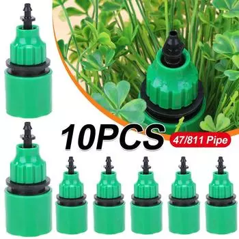 Соединительный адаптер с 1/4 или 3/8 штуцером для капельной ленты для полива сада и огорода